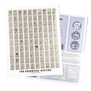 100 essential Novels Scratch off Poster 12x16, front and back shown