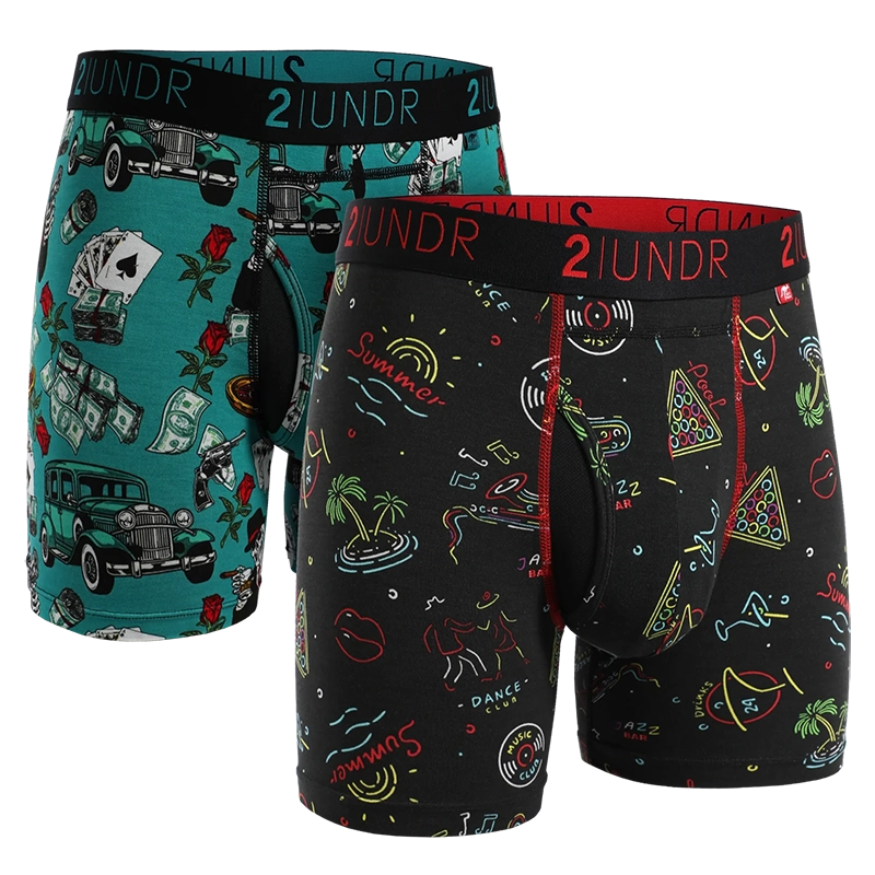 2UNDR 2-pack underwear, mobsters/Las Vegas patterns