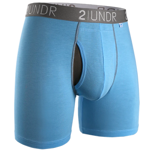 2UNDR men's swing shift boxer brief, Light Blue