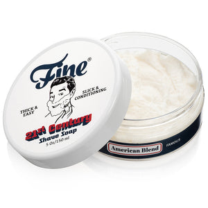 Fine Accoutrements American Blend shaving soap out of the packaging