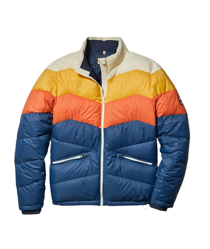 Marine Layer Color Block Puffer Jacket, Flat lay view