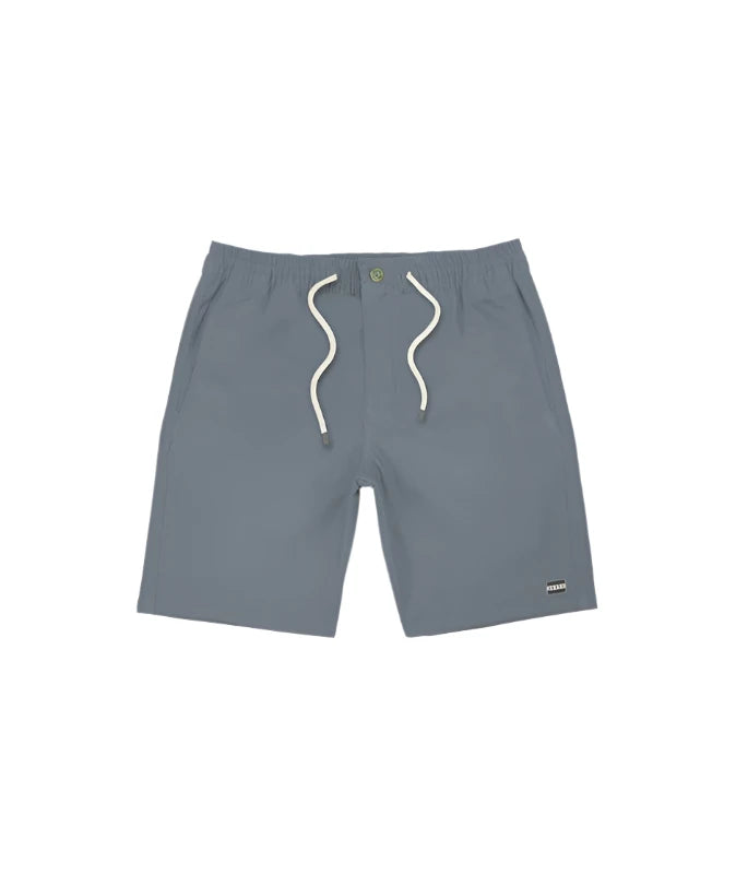 Jetty Creek Walkshort in storm color, front flat lay view