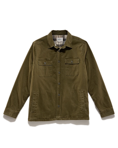 Flag & Anthem Dunn stretch flannel lined  jacket, in Olive, Flat Lay view