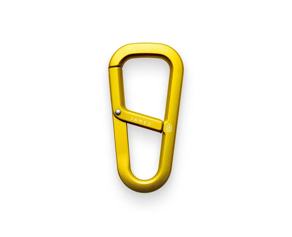 The James Brand Hardin Carabiner in canary Yellow