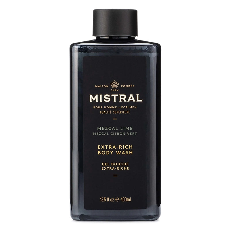 Mistral Mescal Lime Body Wash, front of bottle