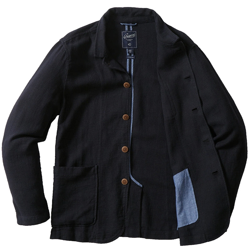 Grayers Nelson Blazer in Navy, flat lay view, with jacket open exposing the inside