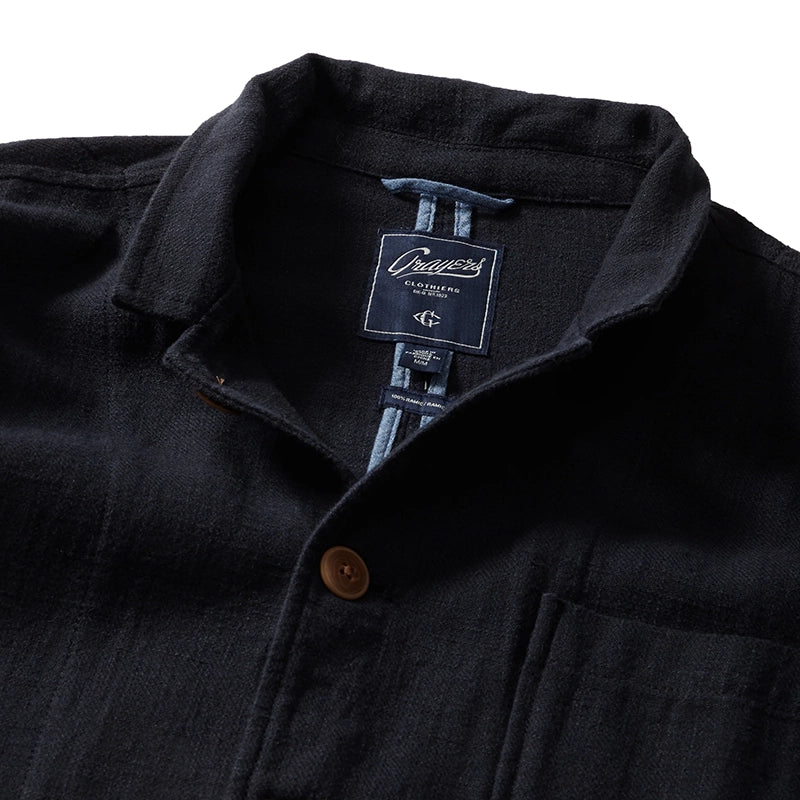 Grayers Nelson Blazer in Navy, flat lay view, close up detail view