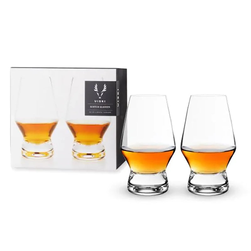 Viski Crystal Scotch Glass seton 2 with packaging