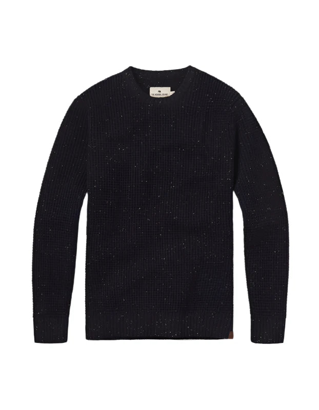 The Normal Brand Seawool Crewneck Sweater in Navy, flat lay view