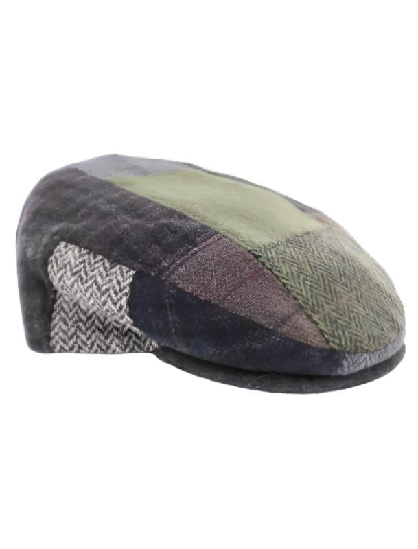 Trinity Flat cap in patchwork fabric