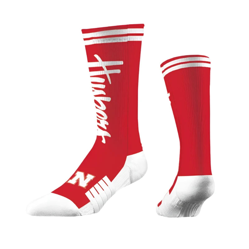 Huskers Script Logo socks