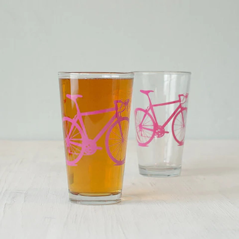 Bike Beer Pint in Pink