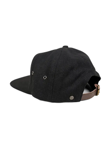 Iron & Resin Bolt Hat in Black, rear view