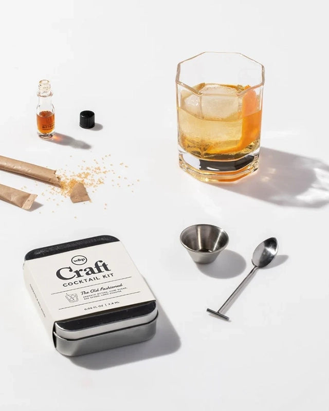 Craft travelers cocktail kit< shown with cocktail and kits expanded