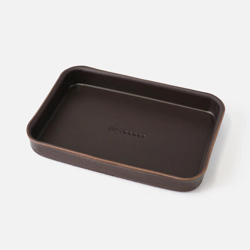 Range Leather Valet Tray in coffee color