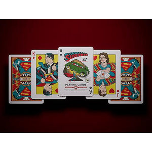 Superman Playing Cards, front and back images of face cards