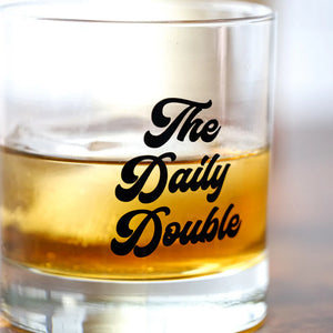 The Daily Double Whiskey glass close up