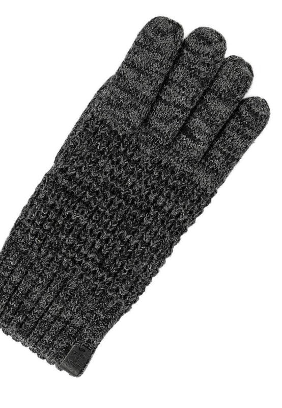 Bickley + Mitchell Men's Fleece Lined Wool Blend Gloves - Black Twist