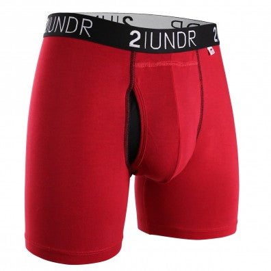 2UNDR men's swing shift boxer brief, red