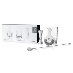 Viski 4 piece stainless steel barware set