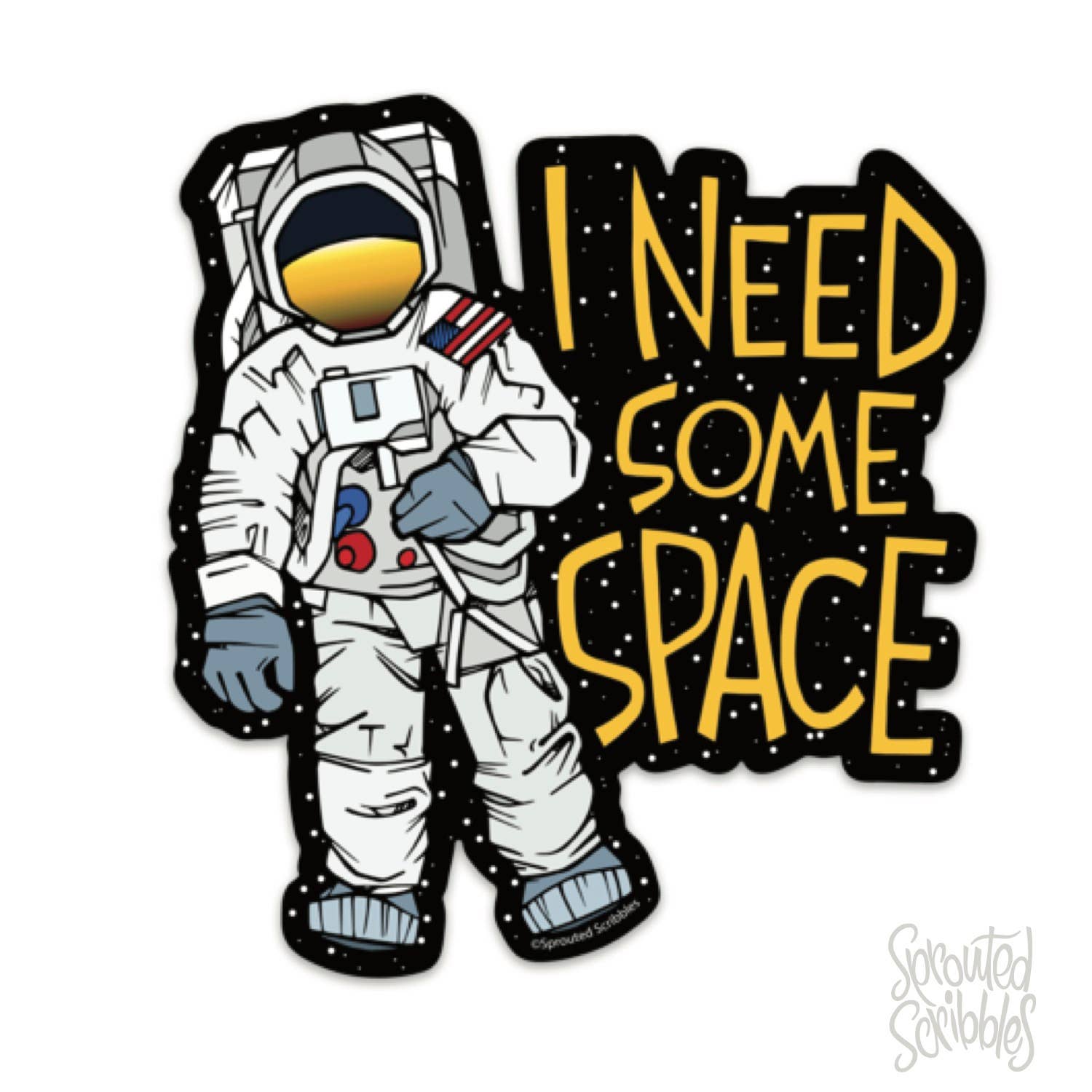 Astronaut Outer Space Sticker