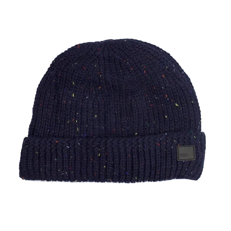 Dibi Donegal cable Knit Beanie in Navy