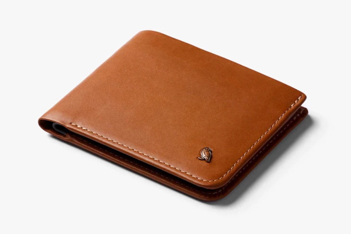 Hide and seek wallet in caramel leather